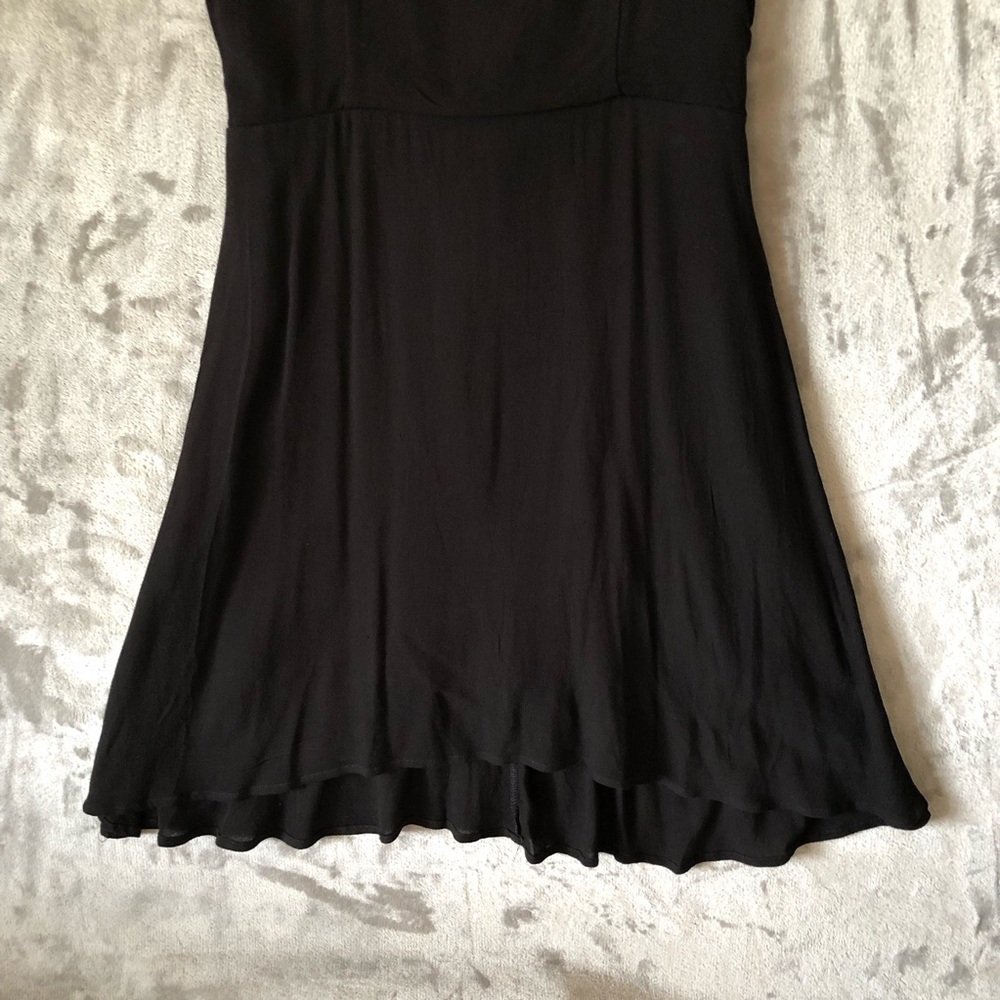 Adam Levine Mini Black Dress Size L Flowy A-Line Flare Whimsigoth Feminine - Picture 4 of 14